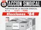 Elecciones 1984 - Boletín Acción Sindical
